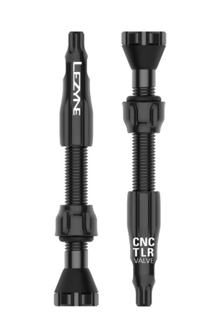Zawory bezdętkowe Lezyne CNC 44 mm, czarne
