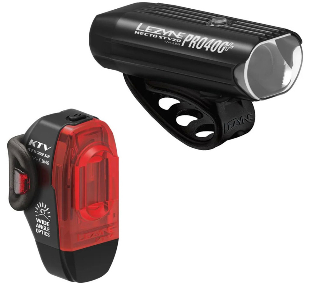 Zestaw oświetleniowy Lezyne Hecto Drive Pro 400+ / KTV Drive zgodny z niemieckimi przepisami StVZO